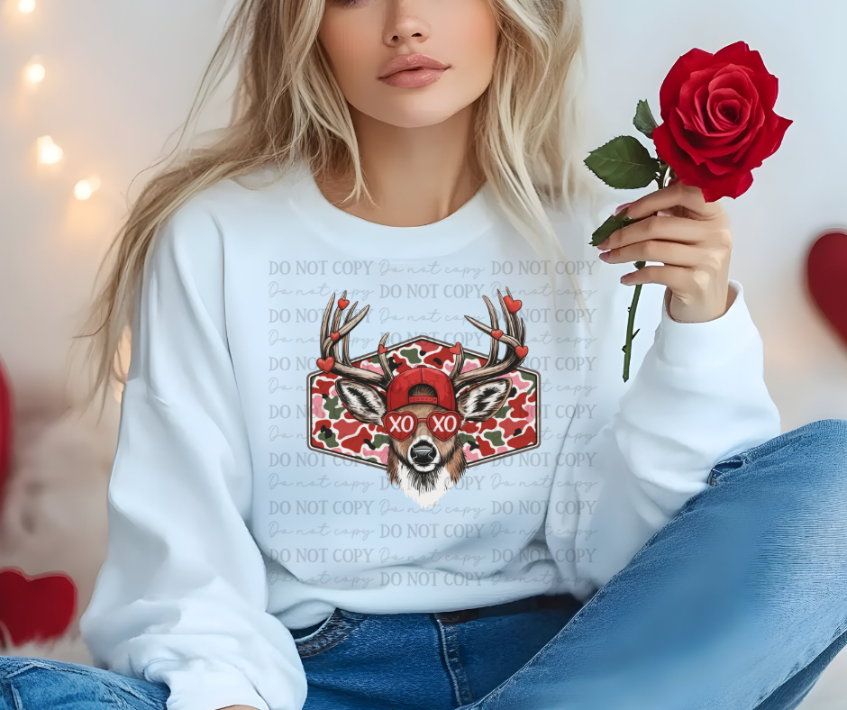6657 - XOXO Camo Deer *DTF Transfer