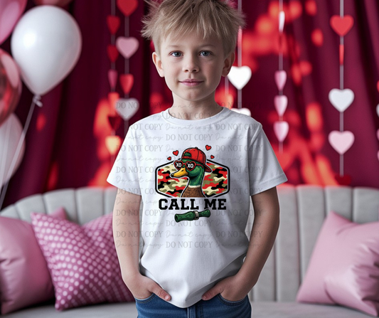 6658 - Call me Valentine duck *DTF Transfer