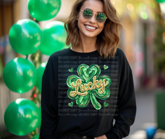 6681 - St. Patrick brushstroke shamrock *DTF Transfer
