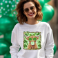 6690 - St. Patrick Highland Cow blowing bubble gum *DTF Transfer