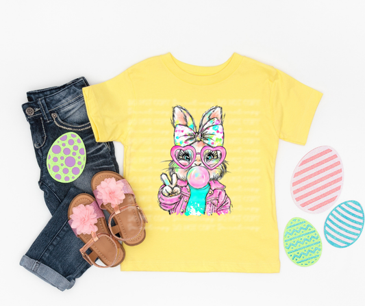 6741 - Easter bunny blowing bubble *DTF Transfer