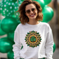 6694 - Faux yarn shamrock sunflower *DTF Transfer