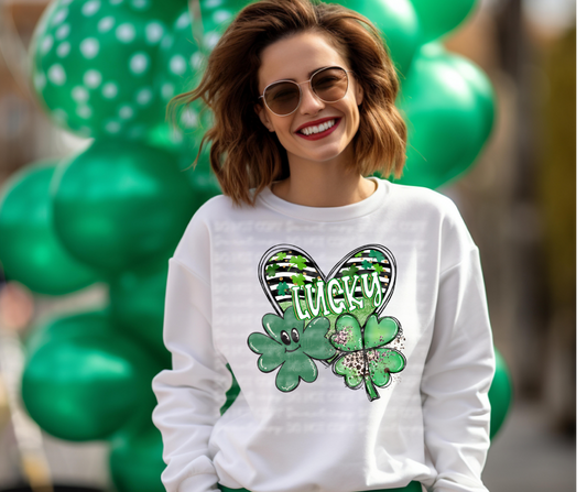 6699 - Lucky shamrock clover *DTF Transfer