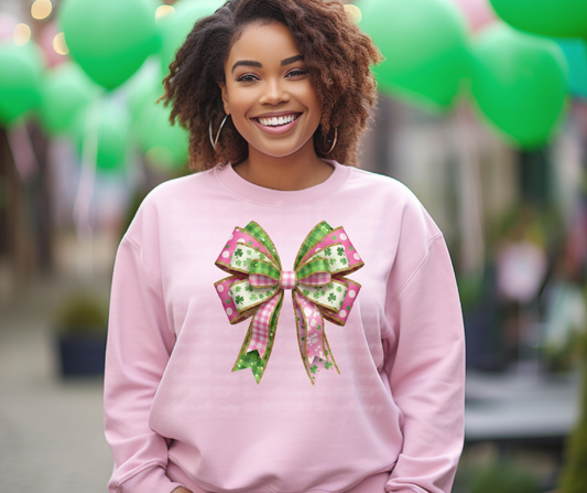6707 - St. Patricks coquette layered bow *DTF Transfer