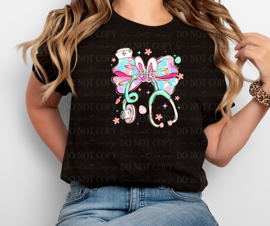 6760 - Nurse Easter bow *DTF Transfer