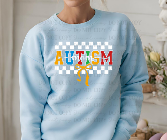 6774 - Autism mom checkered *DTF Transfer