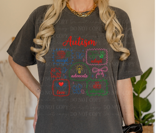 6778 - Autism accept adapt advocate *DTF Transfer