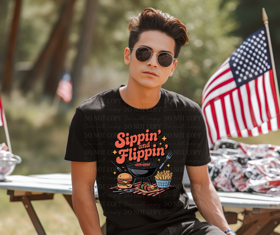 6812- Sippin and flippin *DTF Transfer