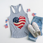 6818- Faux painted heart American Flag *DTF Transfer