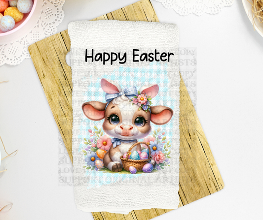 5318 Happy Easter animal print towel size * DTF