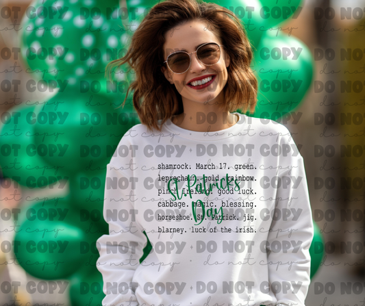 5104 - St. Patrick's Day words *DTF