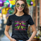 5044- Mardi Gras stacked with Coquette bow *DTF