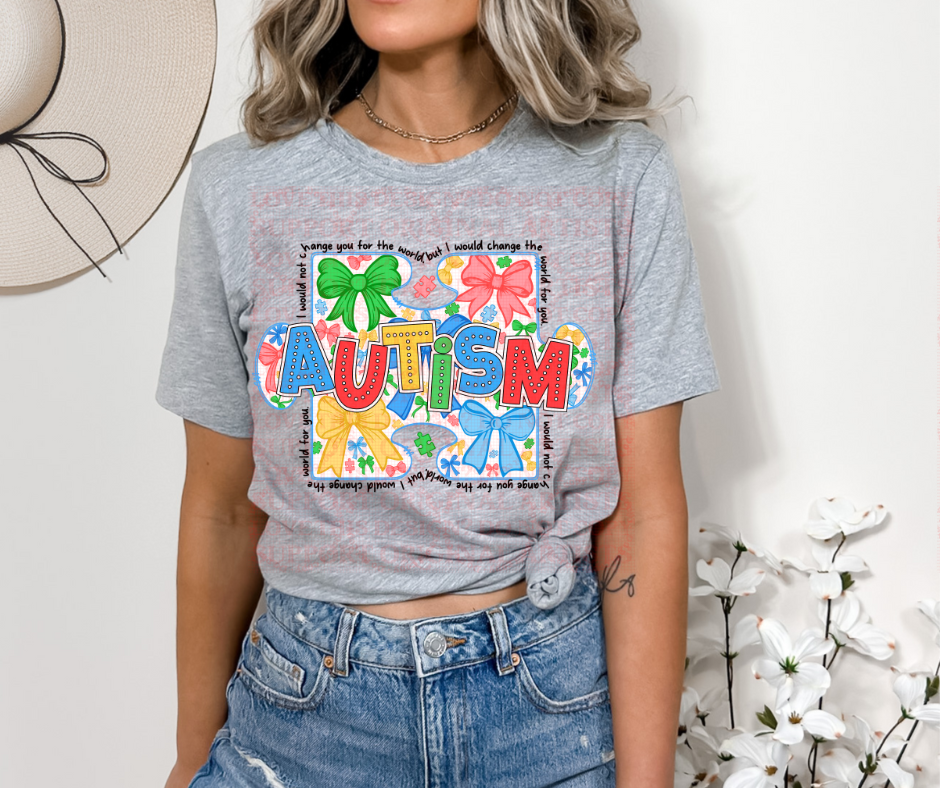 5334 - Autism with coquette bows *DTF