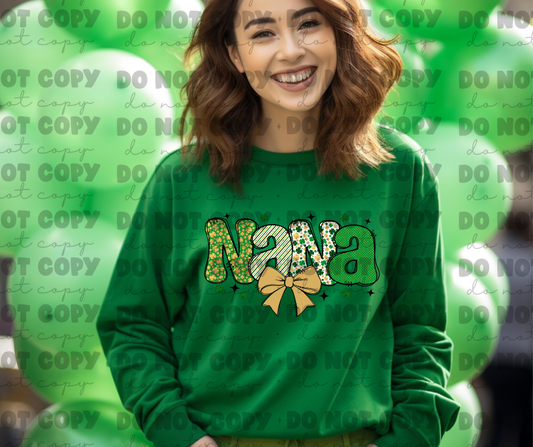 5110 - Nana with bow St. Patrick's Day *DTF