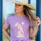 5275 - Pink floral spring Easter bunny *DTF