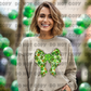 5080 - Shamrock clover bow with coins *DTF