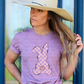 5282 - Pink checkered spring Easter bunny design *DTF