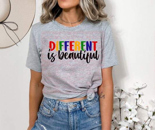 5339 - Different is beautiful cursive *DTF