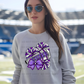 6442 - Purple Cheer pom poms faux glitter * DTF Transfer