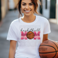 5191 - Faux glitter Basketball mom pink lettering *DTF