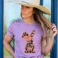 5283 - Peachish orange leopard spring Easter bunny design *DTF
