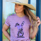 5289 - Purple leopard spring Easter bunny design *DTF
