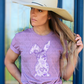 5276 - Purple floral spring Easter bunny *DTF