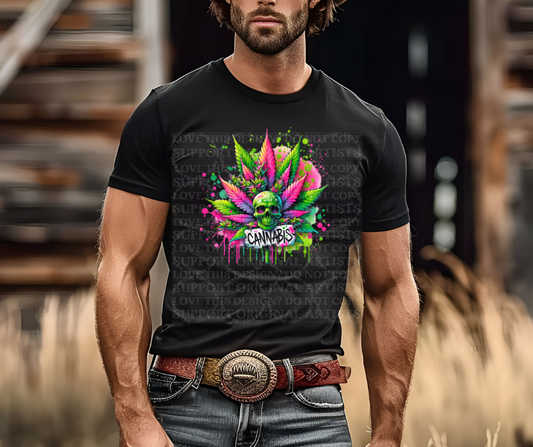 5383 - Weed skull *DTF