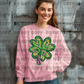 5088 - Shamrock Clover Faux glitter multi color *DTF