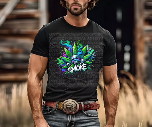 5386 - Smoke weed skull *DTF