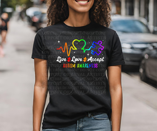 5348 - Live love accept Autism Awareness *DTF (