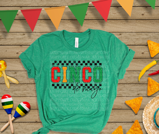 5509 - Cinco de mayo checkered *DTF