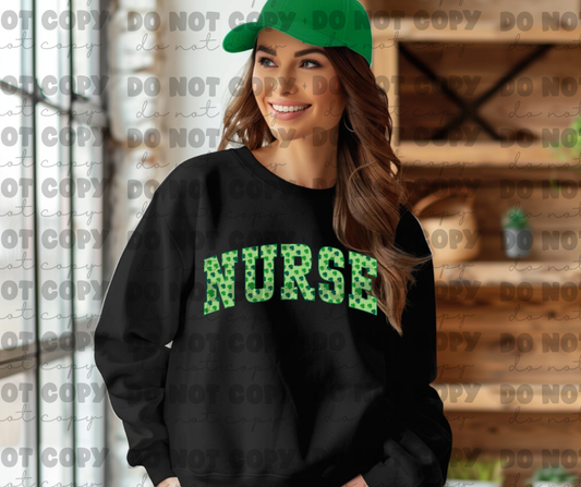 5090 - Nurse shamrock clover *DTF