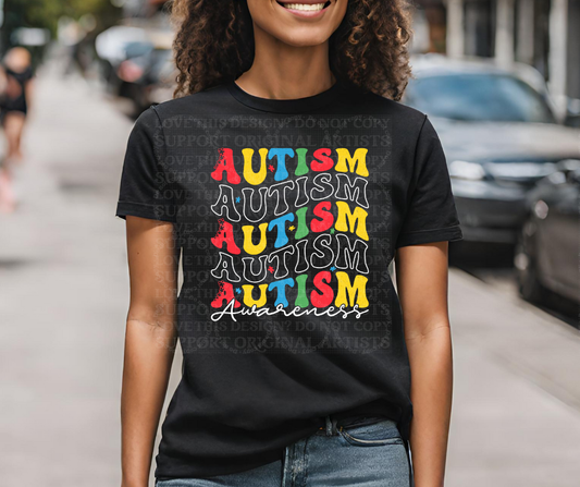 5350 - Autism awareness stacked *DTF