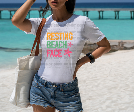 5705 - Resting beach face *DTF