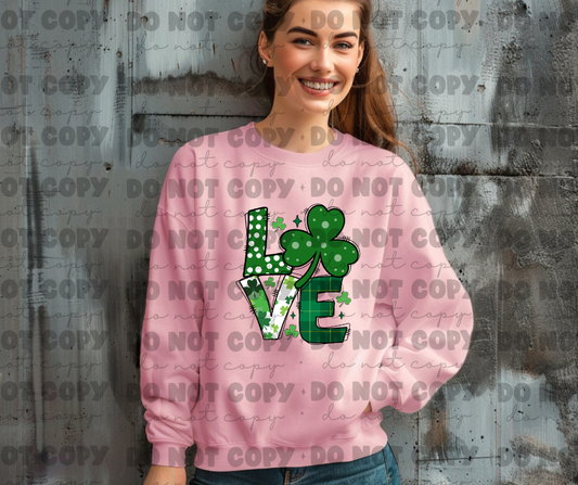 5082 - Love shamrock clover *DTF