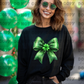 5101 - Shamrock clover coquette bow *DTF