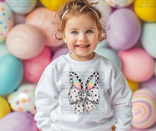 5473 - Polka dot dunny ears with bow *DTF