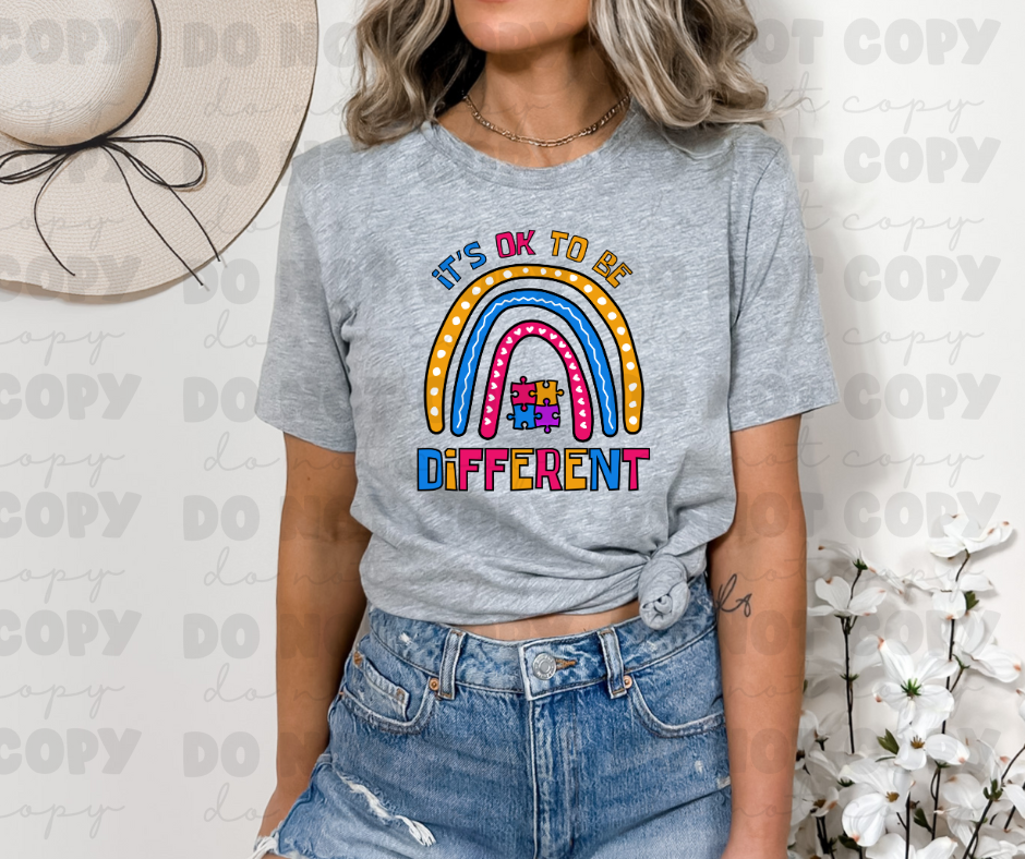 3686 autism colorful rainbow DREAM TRANSFER* DTF