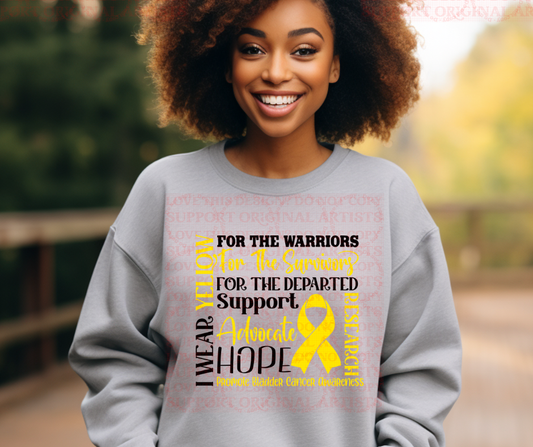 5359 - I wear yellow bladder cancer awareness *DTF