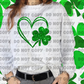 5085 - Faux glitter shamrock clover St. Patrick's Day *DTF