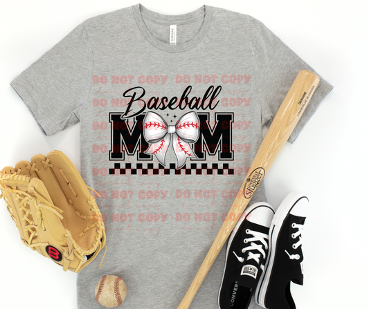 5177 - Baseball mom with bow *DTF