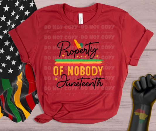 5849 - Property of nobody Juneteenth *DTF Transfer
