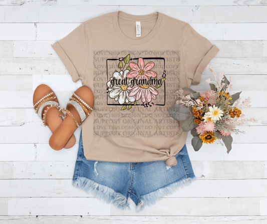 5565 - Great grandma with flowers *DTF