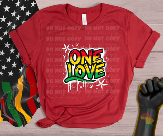 5847 - One love *DTF Transfer