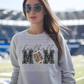 5235 - Football Mom faux glitter black with dark football *DTF