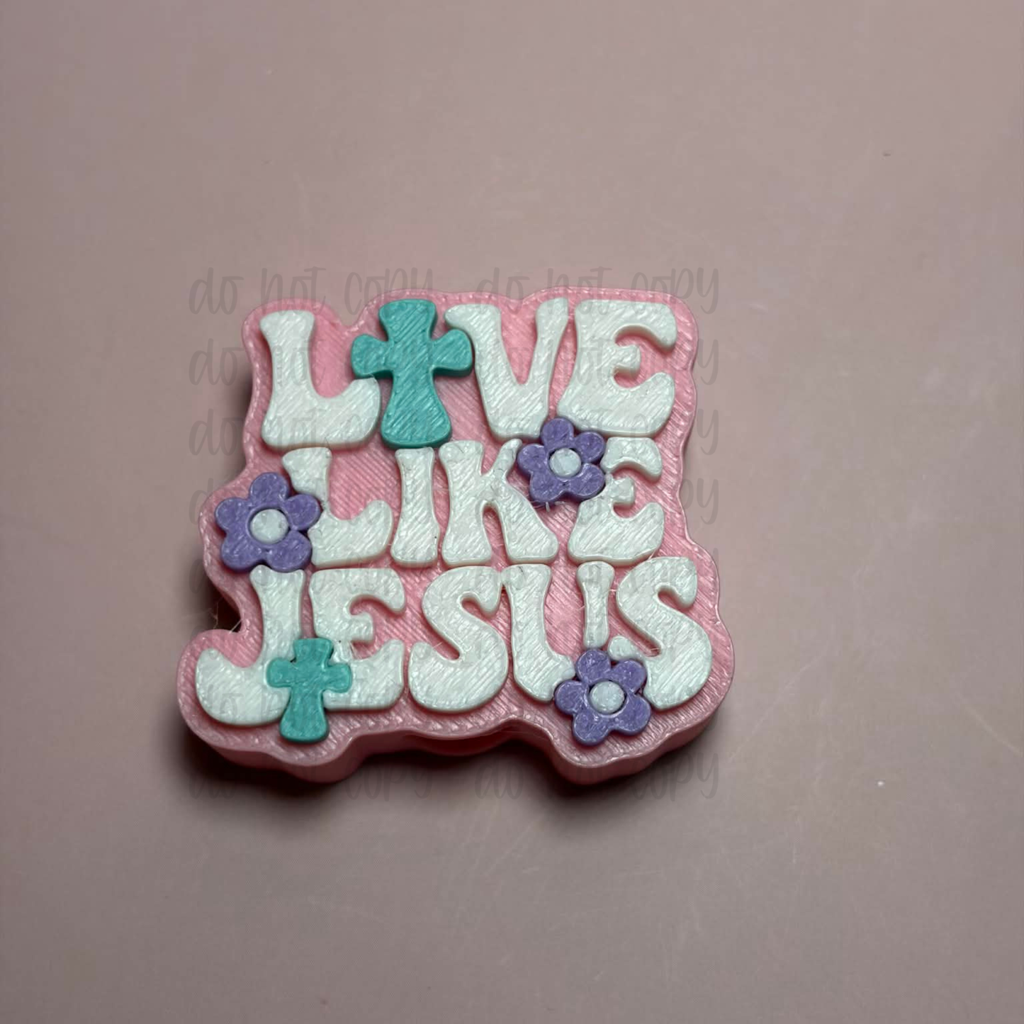 Love like Jesus straw topper