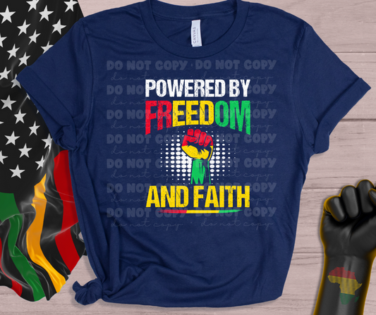 5843 - Powdered by freedom and faith *DTF Transfer
