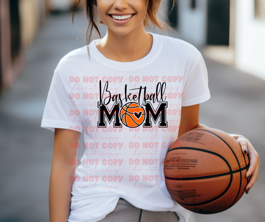 5203 - Basketball mom with heart *DTF
