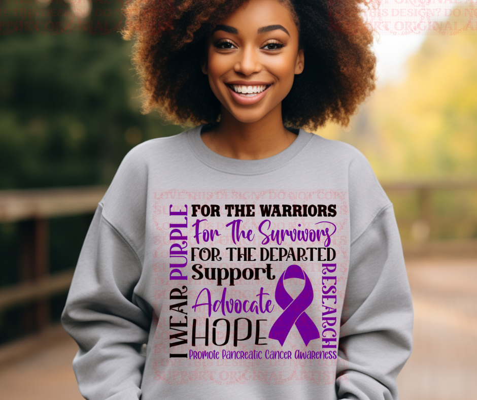 5364 - I wear purple for pancreatic cancer awareness *DTF